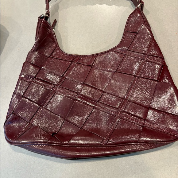 Cole Haan Burgundy Leather Shoulder Bag - Picture 2 of 4